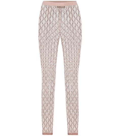 gucci embellished tulle leggings|gucci stirrup leggings.